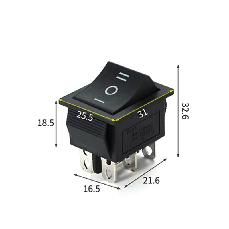 KCD4 Rocker Switch On Off 6 Pin With Led 4 16A 250V 220V T85 20A Small 6Pin 4Pin Light For 2 Position 220 230V Lamp 10A Rocket - 2