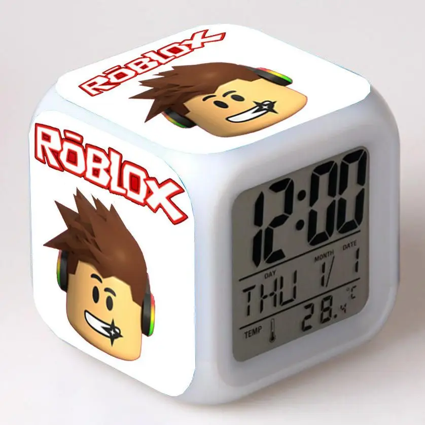 Roblox-Relógio Despertador Colorido para Crianças, Tela Grande, Quadrado  Digital, Relógio Eletrônico Multifuncional Criativo, Presente de  Aniversário - AliExpress