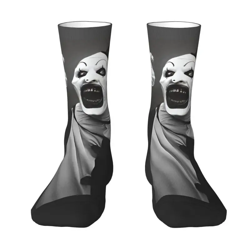 

Horror Clown Terrifier Men Women Crew Socks Unisex Cool 3D Printing Halloween Movie Dress Socks