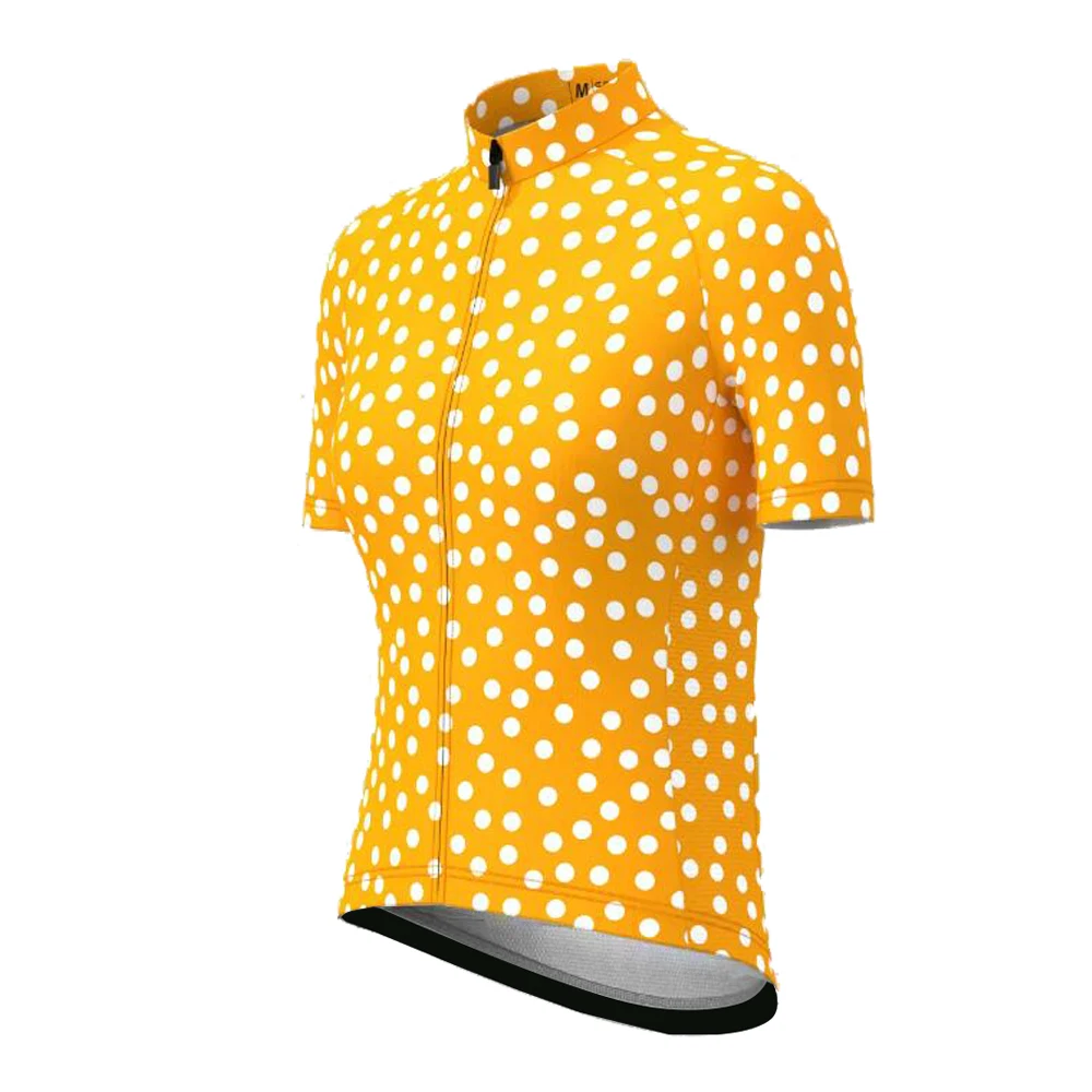 Woman Classic Polka Dots Cycling Jersey Funny Short Sleeve Road Bike Jersey Ciclismo Summer Mtb Shirt Clothing