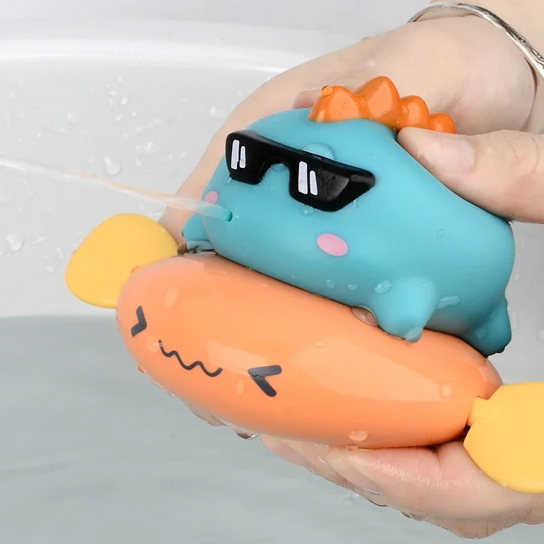 Bath Toys For kids Fun Floating Squeeze And Squirt Bathtub Squirters Cute Floating Swim Cartoon animal Children's Water Toys 3