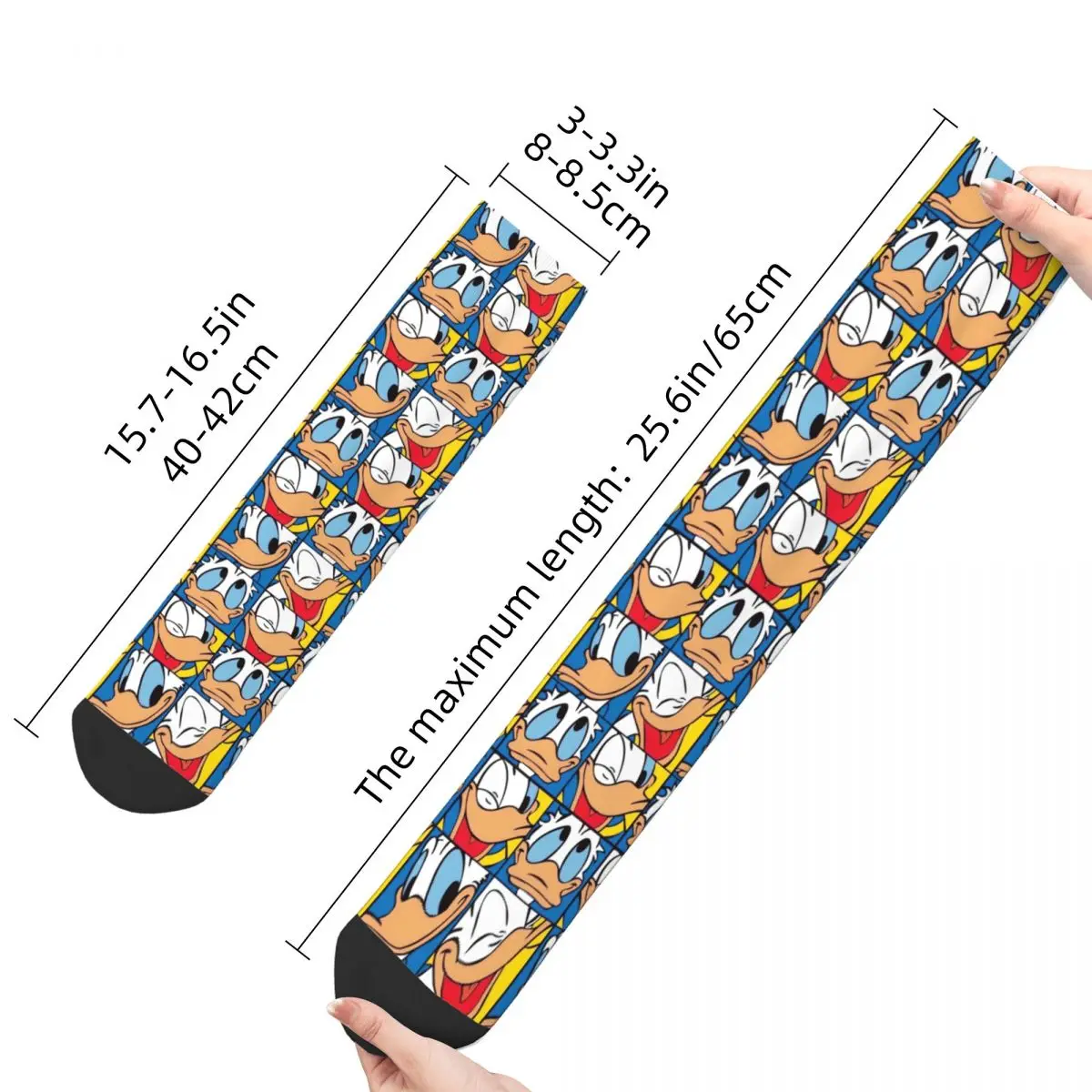 Winter Warm Casual Unisex New Cartoon Anime Figures Donald Duck Socks Breathable Soccer Socks