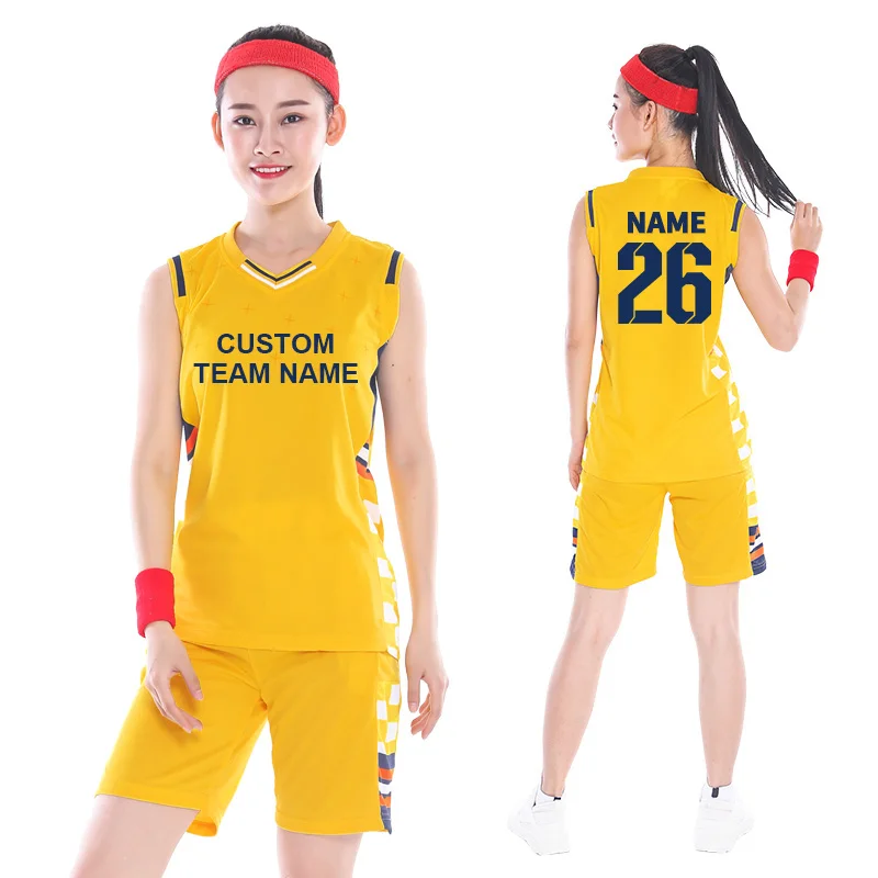 Customizable Women Basketball Jersey Set Polyester High School College Basketball Shirt Breathable Uniforms For Girls basketball jerseys