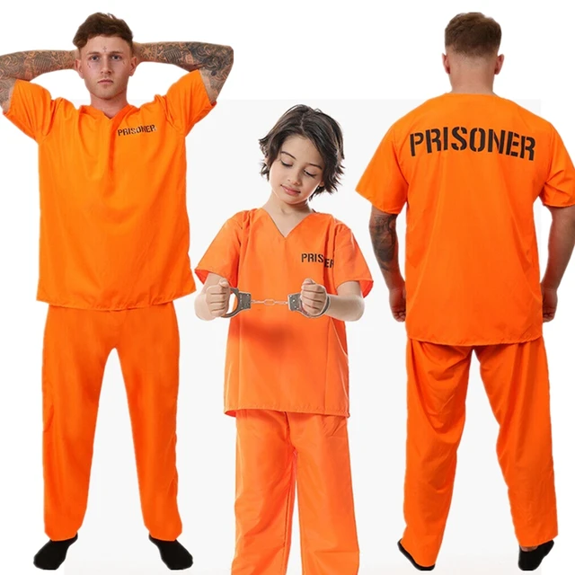 Disfraz de Halloween de prisionero naranja  Disfraz de mono naranja de  prisionero-Disfraz para adultos-Aliexpress