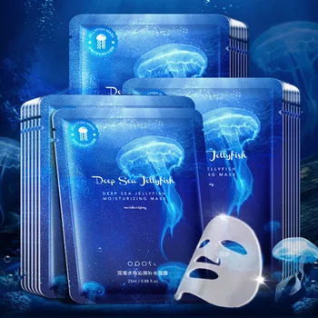 10pcs/lot Deepsea Jellyfish Mask Moisturizing Water Nourishment To Keep Smooth SkinCare Anti-Aging Oil-control Acne Treatment