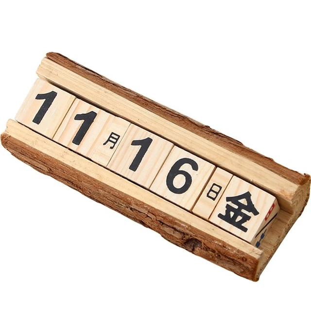 Perpetual Calendar Desk Wooden Block Home Office | Perpetual Wood Table  Calendars - Desk Calendar - Aliexpress