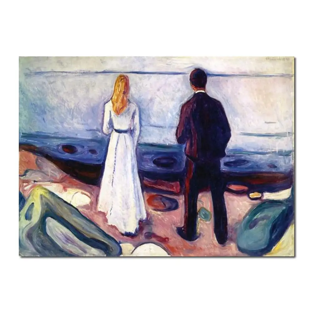 

modern painting for kitchen Two Human Beings (The Lonely Ones) Edvard Munch High quality Hand painted