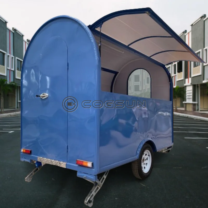 

Street Mobile Food Trailer Pizza Van Ice Cream Bubble Tea Coffee Catering Cart Hot Dog Snack Vending Food Truck for Sale