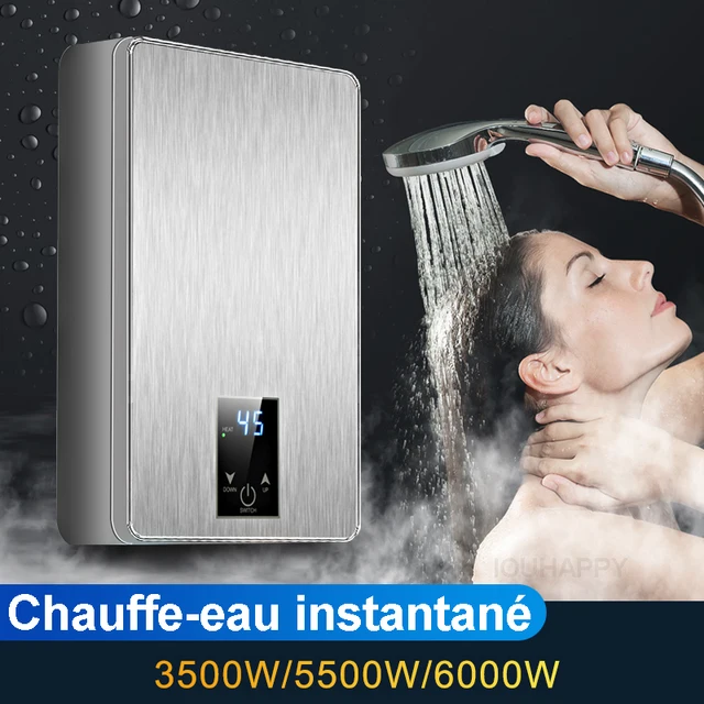 Chauffe-eau instantané 220V 6000W, chauffe-eau électriques portables pour salle de bain, douche d'eau chaude, chauffage de cuisine 1