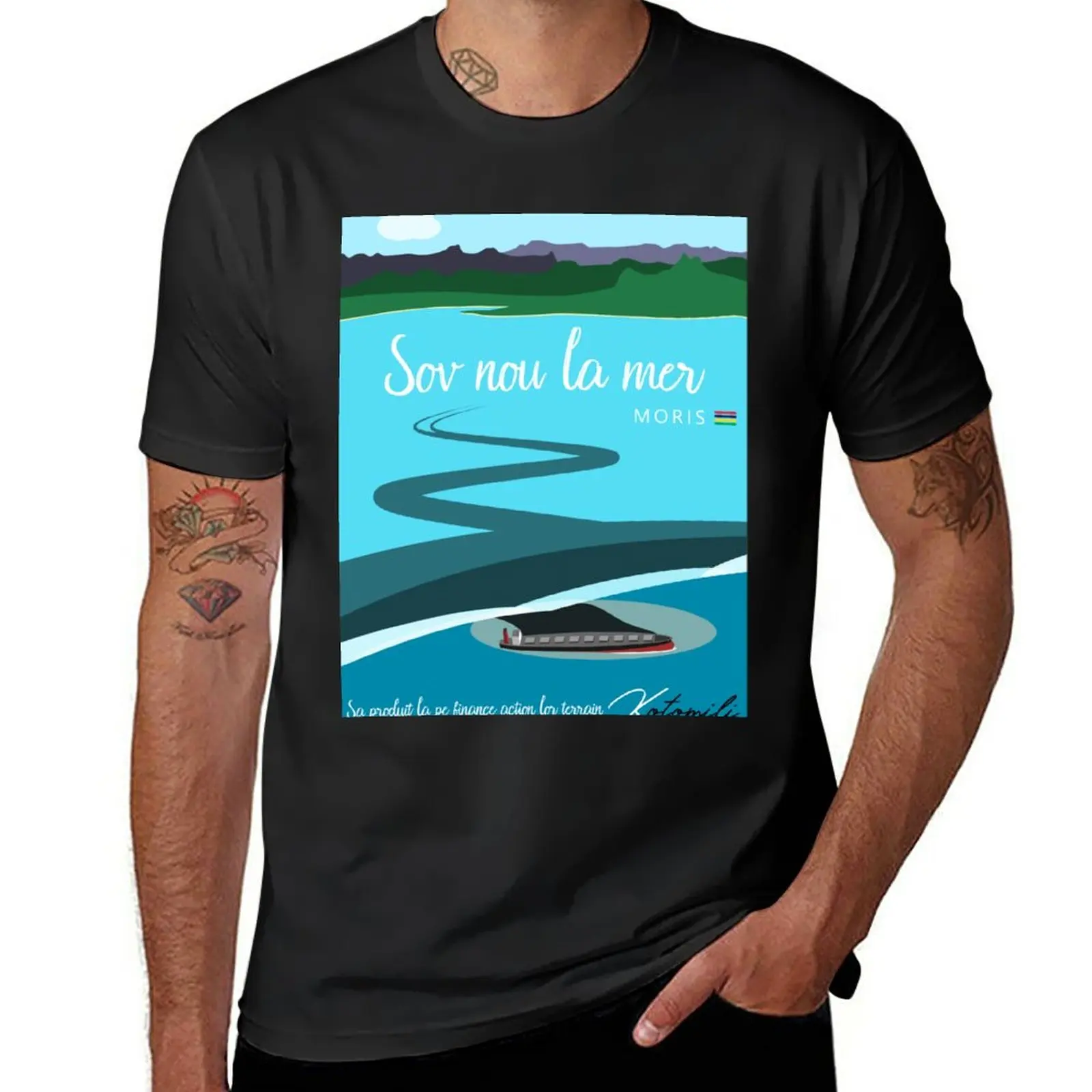 New Mov Nou La Mer Moris T-Shirt Cute Top Graphic T Shirt Abbigliamento Uomo