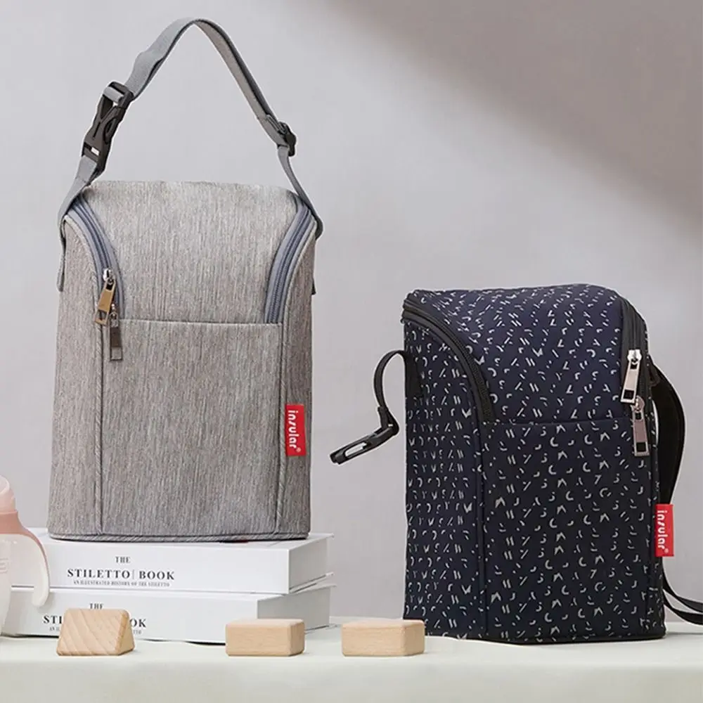 Water-proof Leak-proof Heat Insulation Zipper Stroller Hanging Bag Baby Food Bag Feeding Bottle Bag Breast-milk Storage Bag