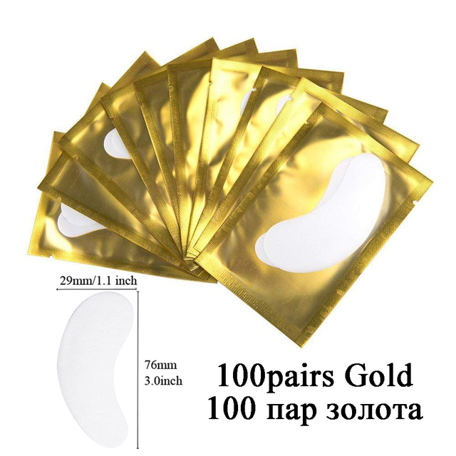 50/100pairs Eyelash Extension Paper Patches Grafted Eye Stickers 7 Color Eyelash Under Eye Pads Eye Paper Patches Tips Sticker