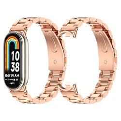 Premium Metal Wristband for Mi Band - Universal Fit and Style (Metal Rose Gold)