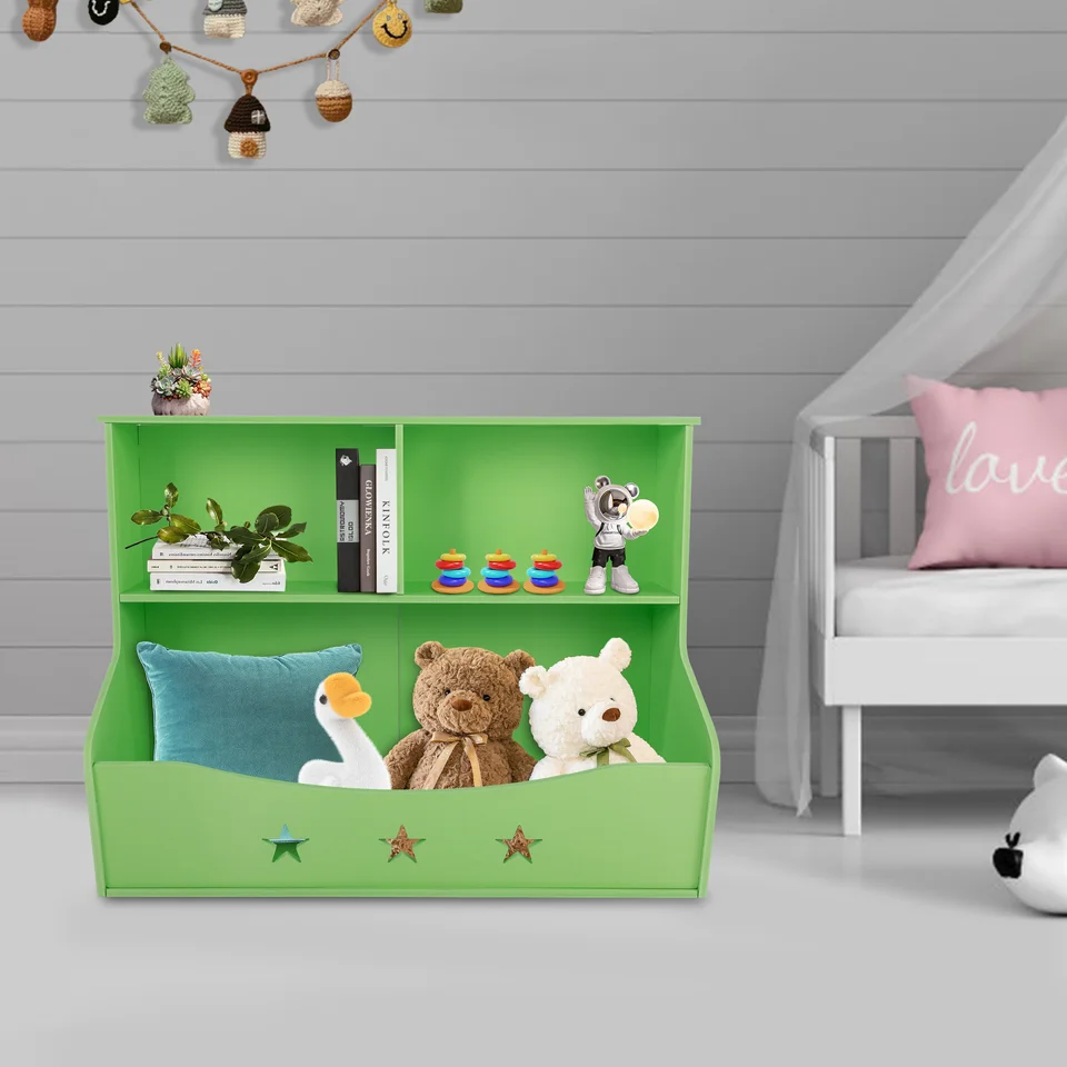 Children Book Shelf with Large Bottom Bin