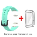 Teal green with case