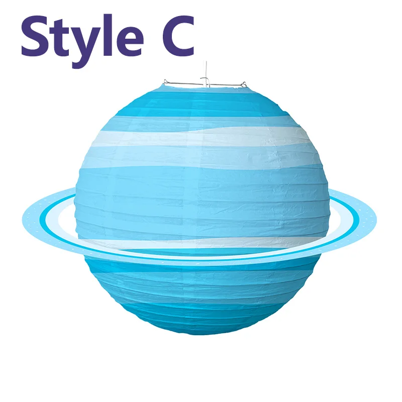 Hortsun 8-Pack Space Paper Lanterns - Solar System Planet Hanging Decor For Classroom Or Party - View #4