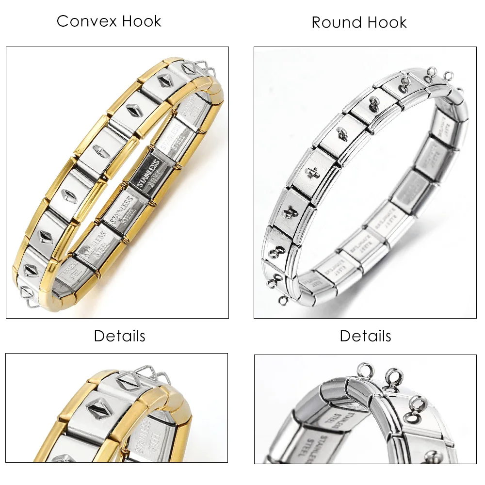 1PC Multifunctional Basic Hanging Italian Charm Link Fit 9mm Stainless Steel Bracelets Simple DIY Making Beads Jewelry For Gifts S471fc85a5b6f41efa9dbde7bc1802a98N