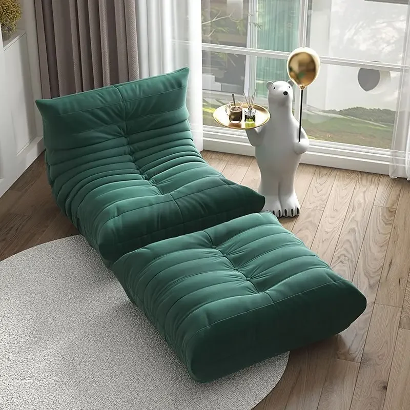 Lazy Floor Sofa Bedroom Single Person Sofa Living Room Suede Chair Bean Bag Chair for Adults Fireside Caterpillar Couches