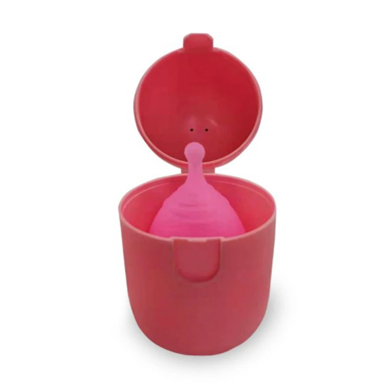 Portable menstrual cup sterilizer disinfection box storage bag period cup case