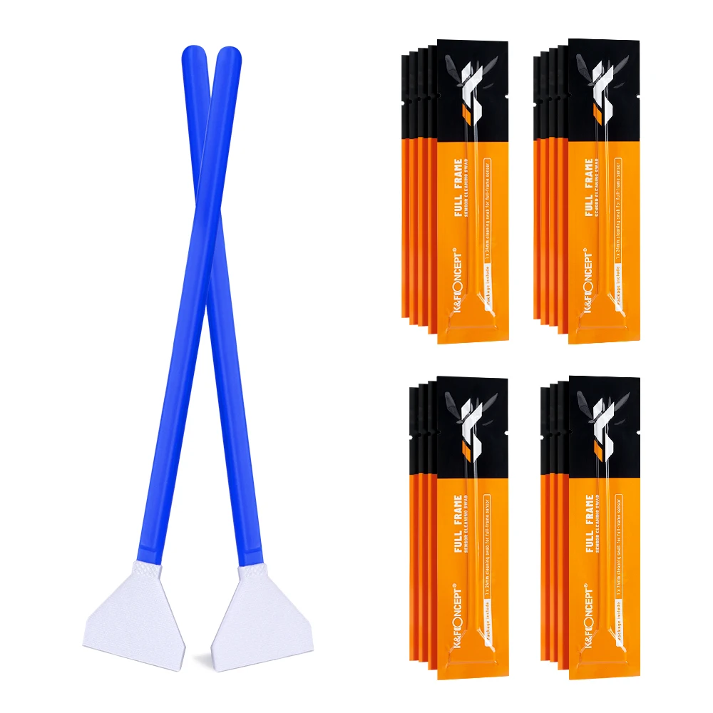 K & F Concept DSLR 디지털 카메라 센서 청소 키트용 드라이 CCD CMOS 청소 면봉 클리너, 풀 프레임 센서