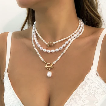 Multilayered Pearl Necklace