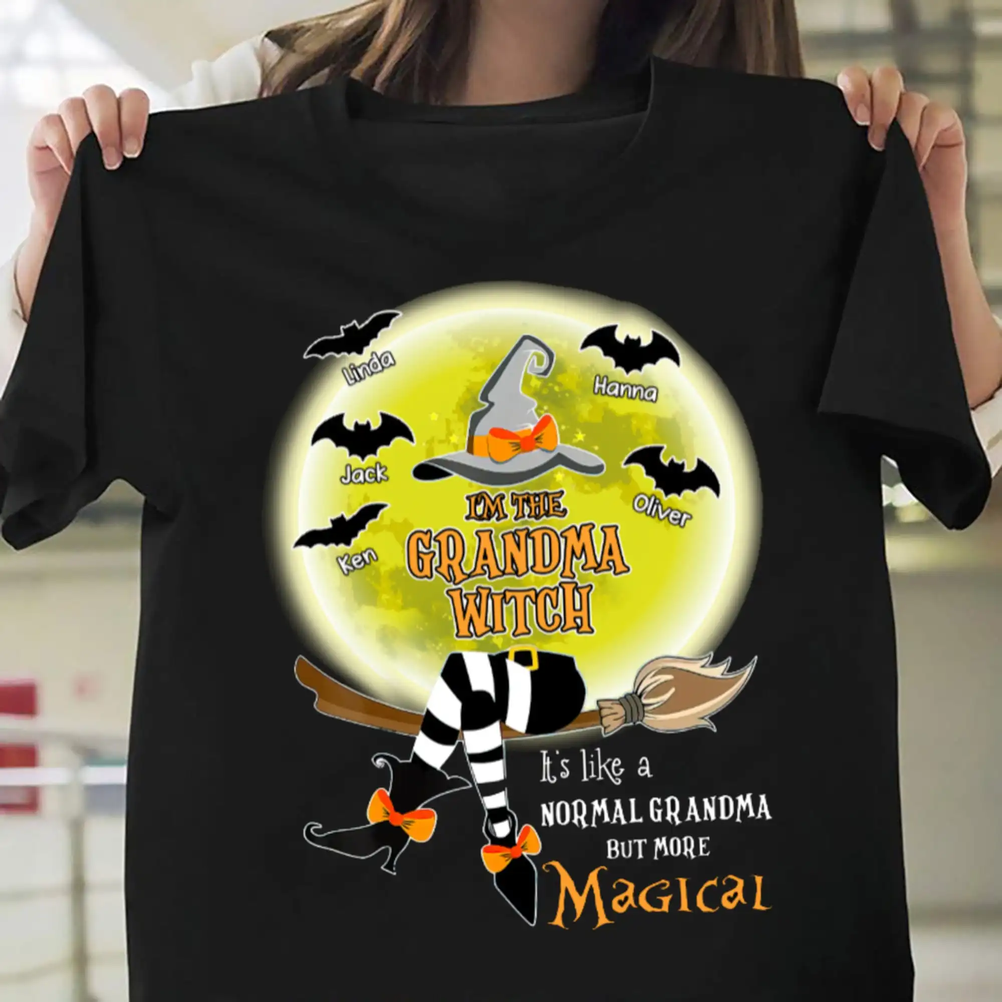 Custom Io The Granny Witch T Shirt Halloween Sweat For Nana Mimi Normal Nonna Ma Più Costume Magico Per Bambini