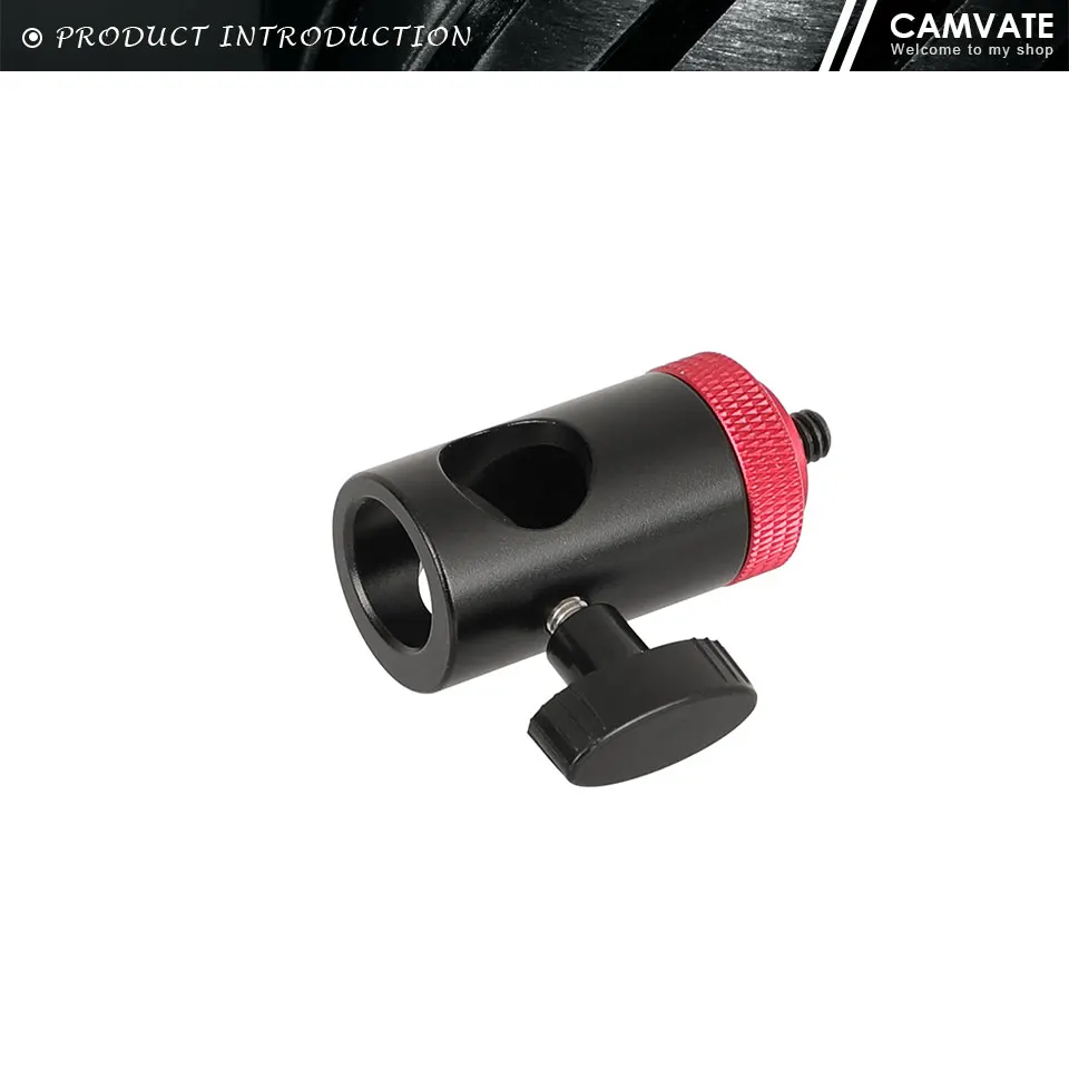 Light Stand Head (16mm ) With 1/4"-20 Thread Screw Mount For Camera Monitor/ Fla
