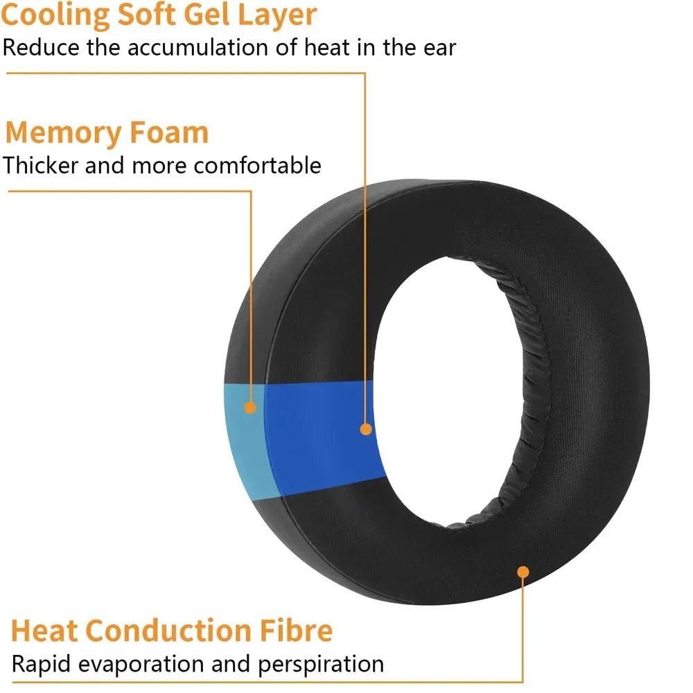 Cooling Gel Earpads for Bose QC35 ii QC15 QC25 AE2 AE2i AE2w SoundTrue SoundLink Around-Ear Replacement Ear Pads Cushions Cover