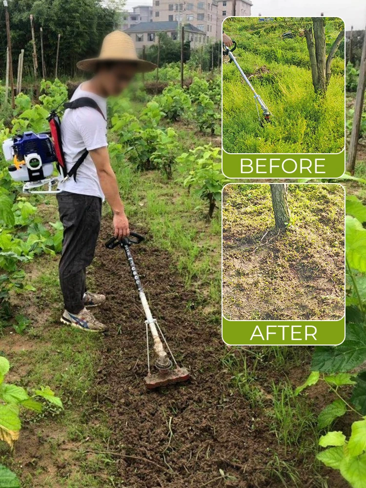 Gardening Farm Heavey Weeding Head Grass Remover Tool Attachment 2 in 1 Weeding Wheels Weeder Accessories