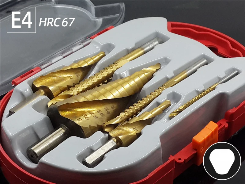 Titanium Step Drill Bit & Saw Set for Wood and Metal Cutting