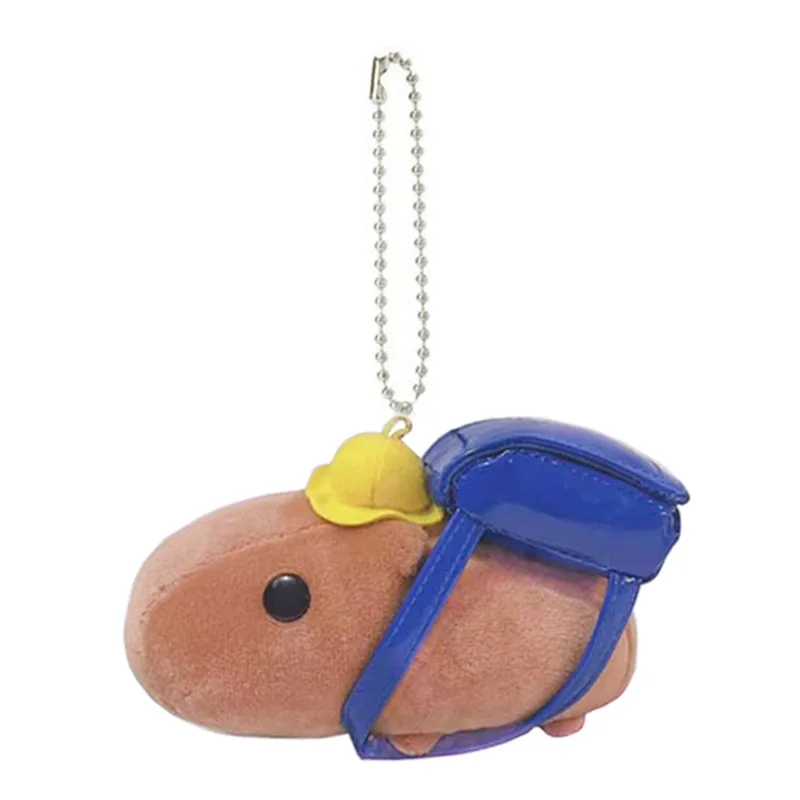 

Kapibarasan With Backpack Plush Toy Kawaii Cute Capybara Keychain Key Ball Chain Keyring Small Gift