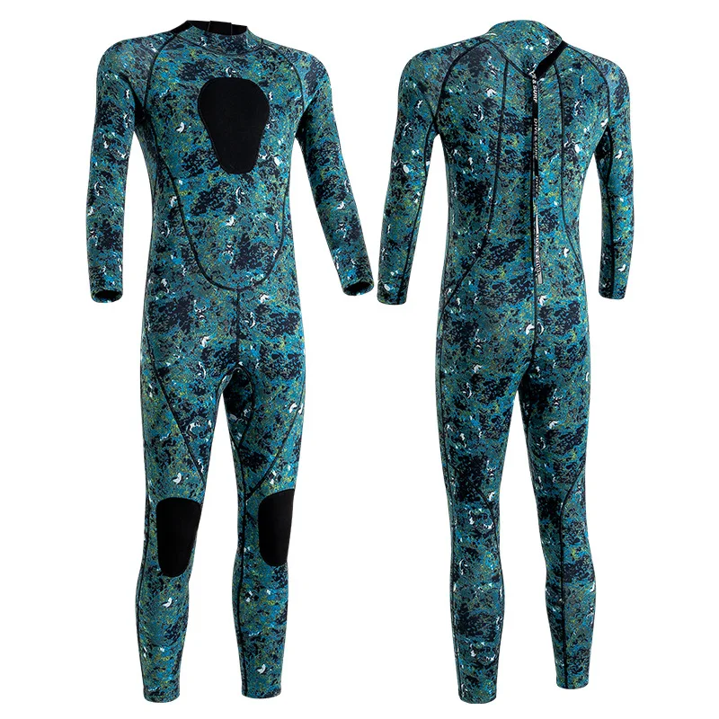 

Diving Suit Men's Warm-Keeping and Cold-Proof3mmWet Winter Swimming Kayak One-Piece Snorkeling Suit Camouflage Surfing Suit Divi