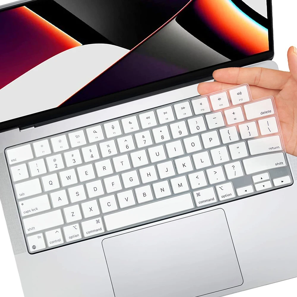 Tastiera Cover Pelle Per Macbook Air M2 A2681 Pro14 A2442 / Macbook Pro 16 A2485 2021 M1Color Silicone Tastiera Protector Inglese