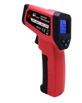Digital non-contact thermometer, measurement range -50 to 600°C, liquid crystal industrial measurement gun type laser infrared