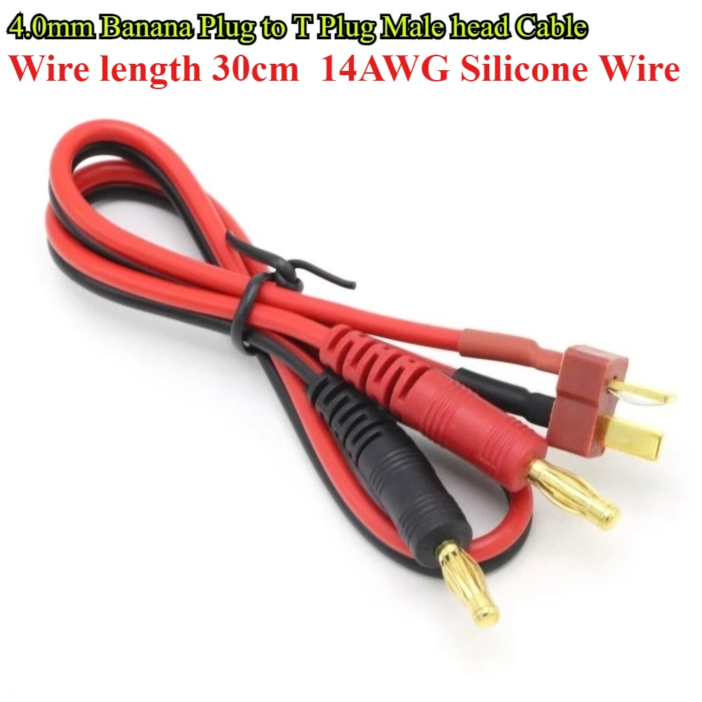 EC3 Male Charging Connector to 4mm Banana Plug Cable LiPo Battery - US Seller F4