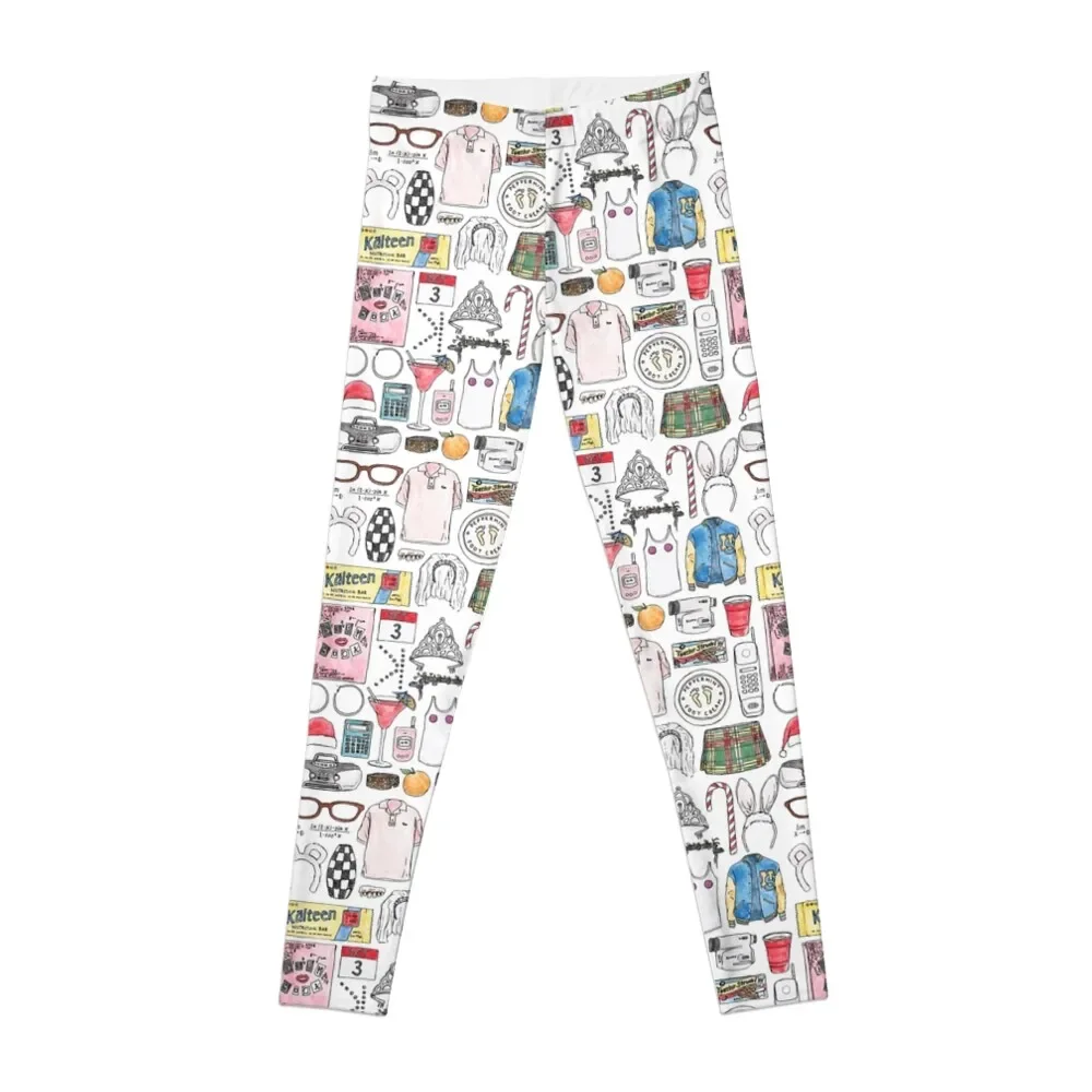 Mean Girls Illustration Burn Book Quote Mouse Bunny Ears Kalteen Bars Tiara Orange Leggings Sport Per Pantaloni Da Palestra Leggings Da Donna