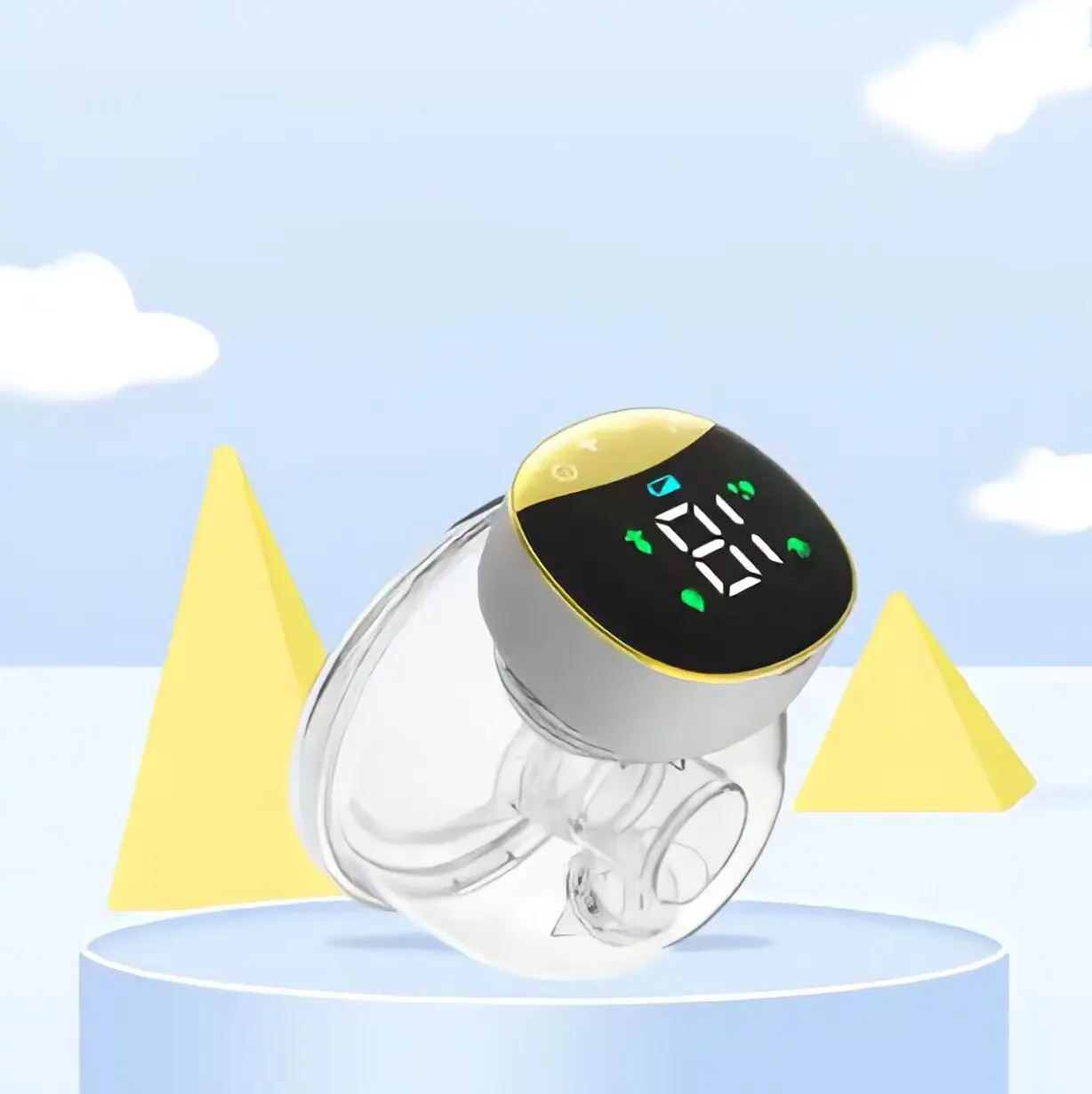 New 1pcs Wearable Breast Pump One-piece Fit and Quiet Design Electric Breast Pump Wireless Portable Compact and Lightweight 3