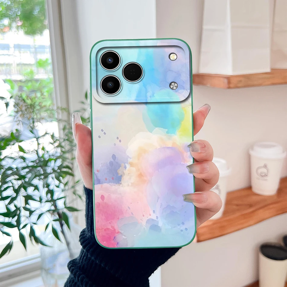 Funny Cartoon Animals Lens Protection Soft Liquid Silicone Back Cover Case