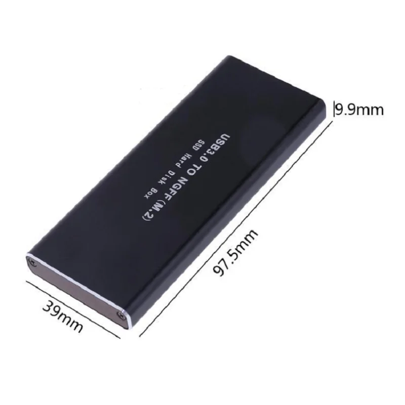 NGFF Hard Disk External M.2 Solid State 5GBPS SSD Cooling Metal Case USB3.0 PC for 2230/2242/2260/2280 Mobile HDD Enclosure