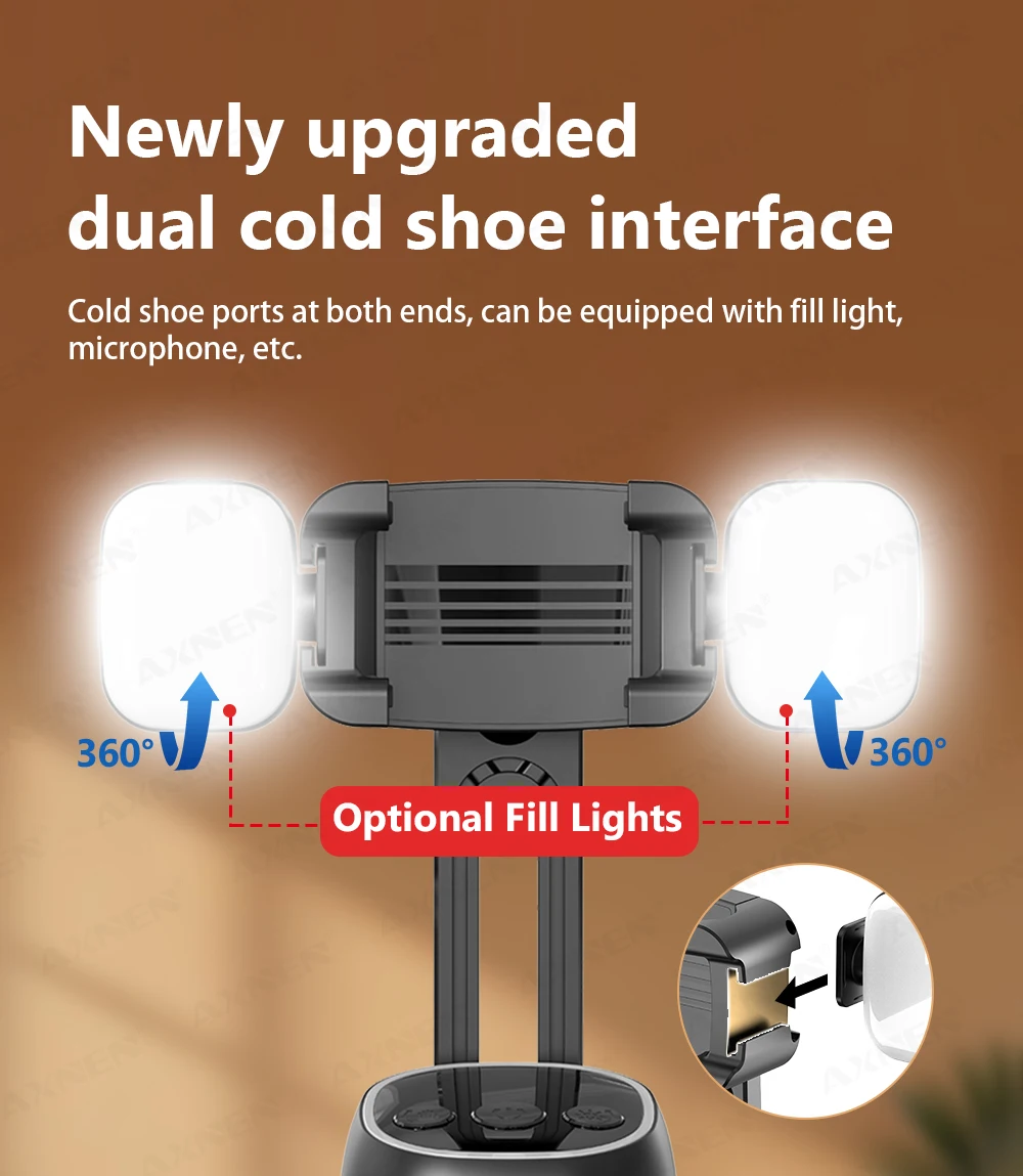 360°Rotating P05 AI Face Tracking Desktop Gimbal Stabilizer Intelligent Follow Shoot Gesture Control