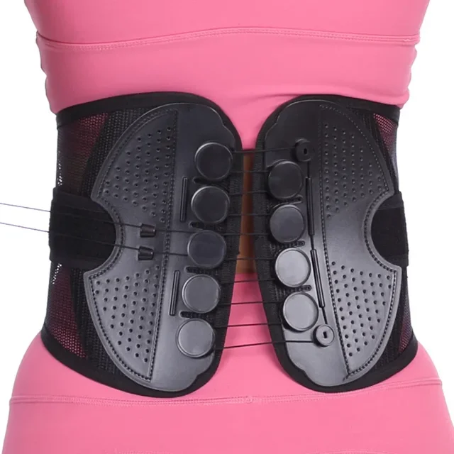 New Double Pull Waist Brace Back Lumbar Support Corset Woman Man Waist Trimmer Belt Injury Muscle Posture Corrector Belt 4
