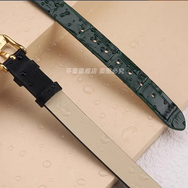 Luxurious Gold & Jade Jewelry Set with Genuine Leather Strap