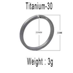 Titanium Quick Release Keychain with Rotary Universal Joint and EDC Quick Hang Buckle - Super Lightweight (LO - 30mm)