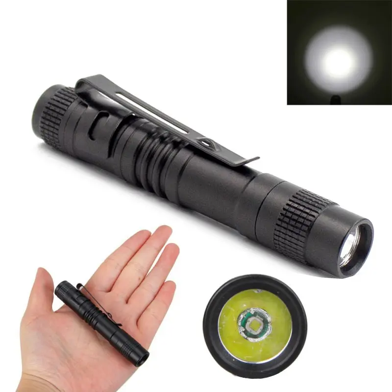 Mini Pen-Shaped Small Flashlight Aluminum Alloy Waterproof with Pen Clip Gift Lamp Small Flashlight mini flashlight mini led flashlight