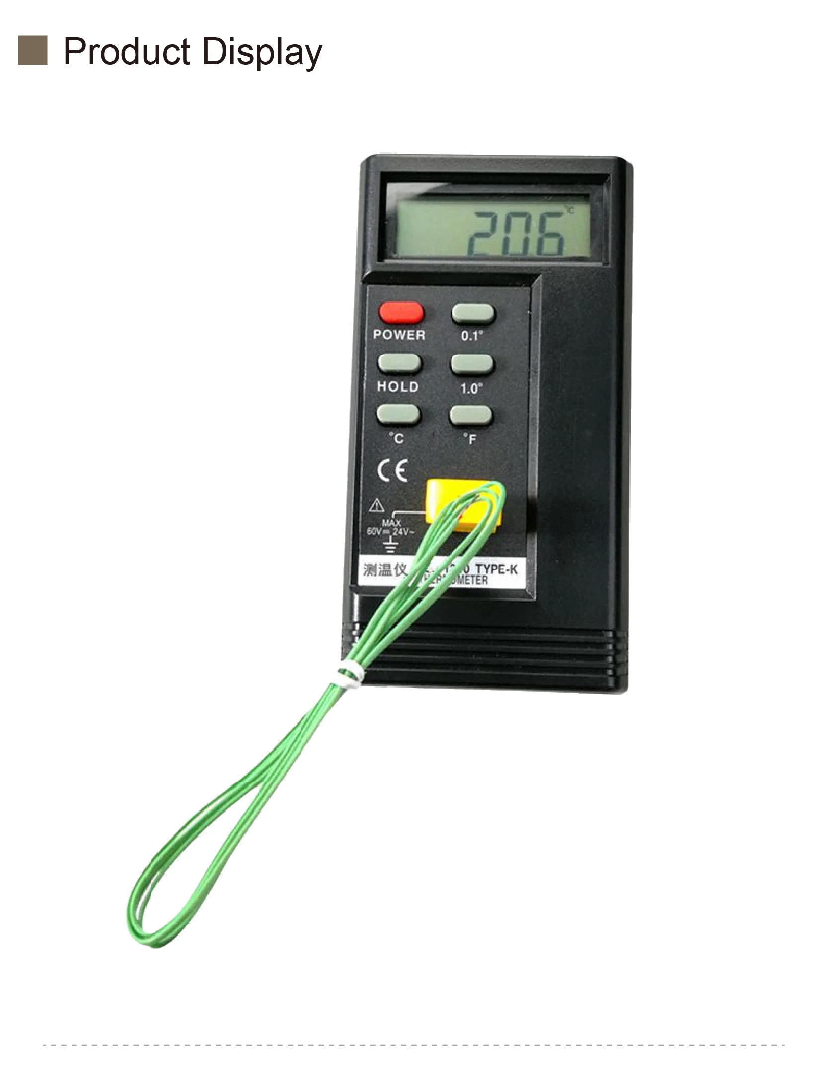 1310 Handheld K Thermocouple Thermometer ‑50~1300°C Digital Temperature Meter fo