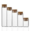 5-30ml Clear Glass Bottles with Cork Stopper DIY Crafts Float Vials Spice Candy Scented Tea Storage Straight Mouth Empty Bottles 1