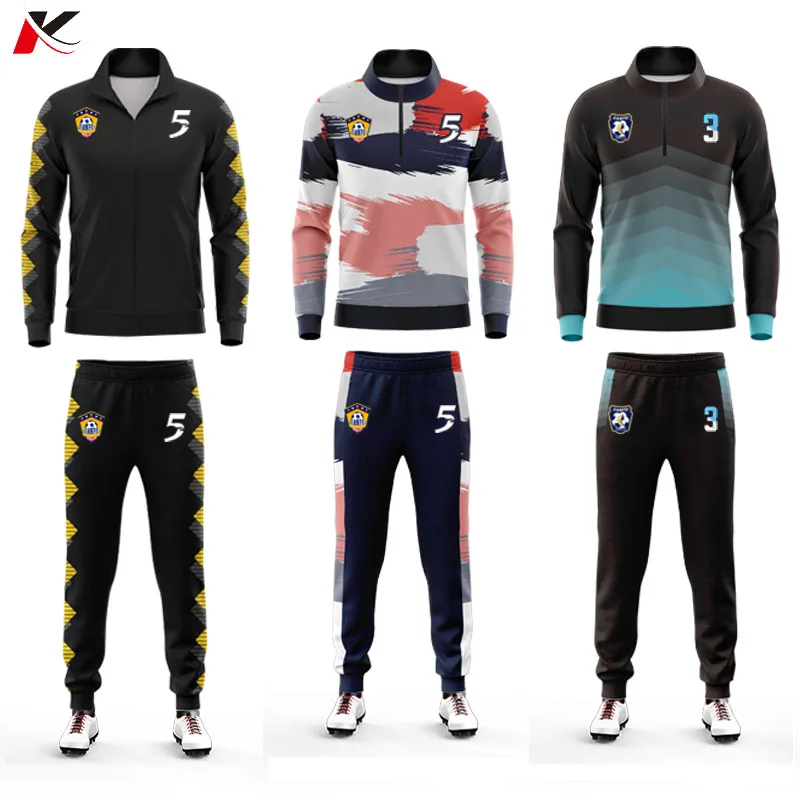 CustomSublimationAdultsSoccerTracksuitSetsPolyesterPlusSize