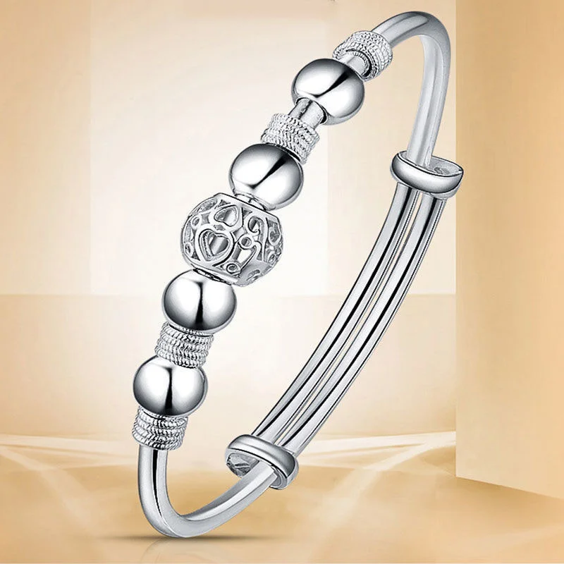 Нова корейска мода 925 стерлингово сребро Lucky Beads Гривни за жени Гривни Луксозни дизайнерски партита Сватбени бижута Подаръци