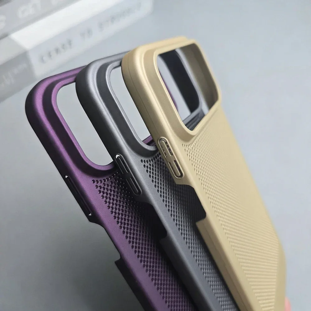 Matte Hard Phone Case - Ultra Thin Breathable Mesh Shockproof Protective Cover