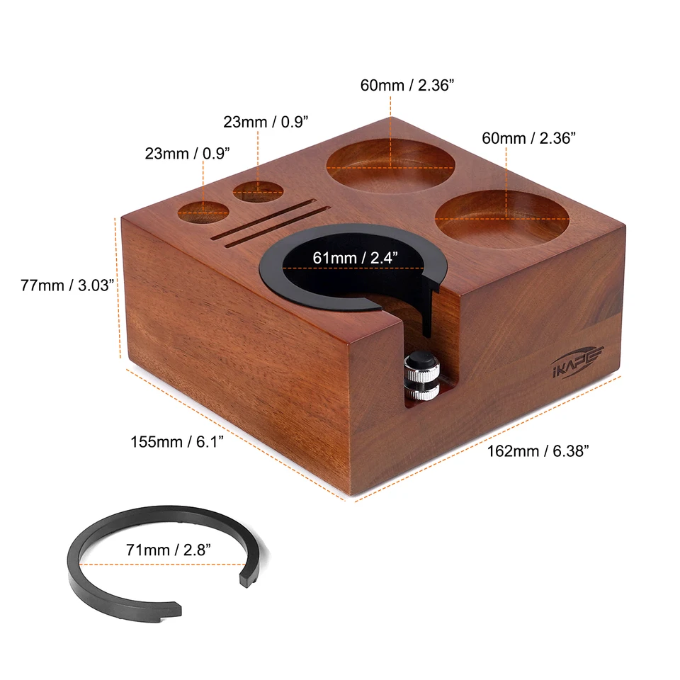 Koffie Tamper Houder, Koffie Tamper Station, Houten Koffiefilter Tamper Stand, Koffie Tamper Mat Stand, Koffiefilter Tamper Houder voor 51mm 53mm 54mm Portafilter Koffie Tamper Houder, Koffie Tamper Station, Houten Koffiefilter Tamper Stand, Koffie Tamper Mat Stand, Koffiefilter Tamper Houder voor 51mm 53mm 54mm Portafilter